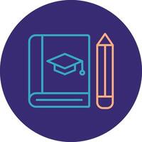 Treatise Line Two Color Circle Icon vector