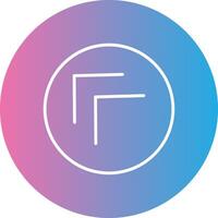 Chevron Line Gradient Circle Icon vector