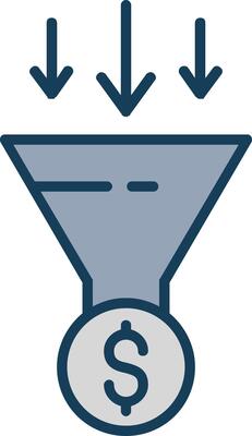 Conversion Optimization Line Filled Grey Icon