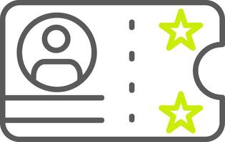 Ticket Line Two Color Icon vector