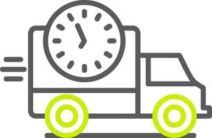 Delivery Time Line Two Color Icon vector