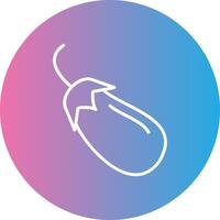 Brinjal Line Gradient Circle Icon vector