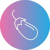 Brinjal Line Gradient Circle Icon vector