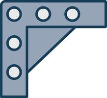 Bracket Line Filled Grey Icon vector