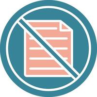 Prohibited Sign Glyph Two Color Icon vector