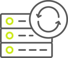 Data Synchronization Line Two Color Icon vector
