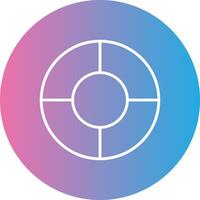 Color Wheel Line Gradient Circle Icon vector