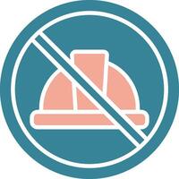 Prohibited Sign Glyph Two Color Icon vector