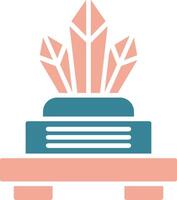 Crystals Glyph Two Color Icon vector