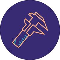 Caliper Line Two Color Circle Icon vector