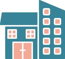 House Glyph Two Color Icon vector