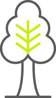 Tree Line Two Color Icon vector