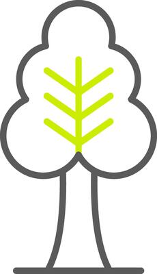 Tree Line Two Color Icon