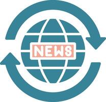 News Report Glyph Two Color Icon vector
