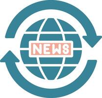 News Report Glyph Two Color Icon vector