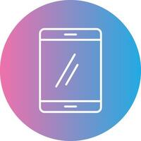 Smartphone Line Gradient Circle Icon vector