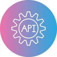 Api Line Gradient Circle Icon vector