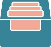 Archive Glyph Two Color Icon vector