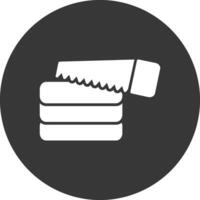 Carpentry Work Glyph Inverted Icon vector