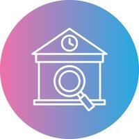 Find Home Line Gradient Circle Icon vector