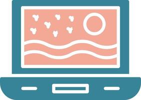 Laptop Glyph Two Color Icon vector