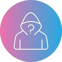 Anonymity Line Gradient Circle Icon vector