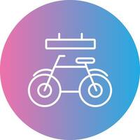 Bike Line Gradient Circle Icon vector