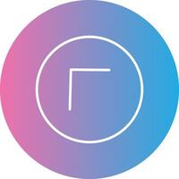 Chevron Line Gradient Circle Icon vector