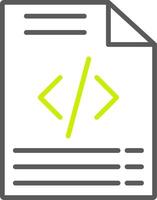 Coding Line Two Color Icon vector
