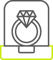 Diamond Ring Line Two Color Icon vector