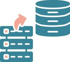 Data Stacks Glyph Two Color Icon vector