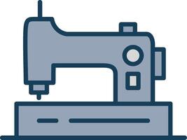 Sewing Machine Line Filled Grey Icon vector