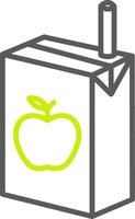 Juice Box Line Two Color Icon vector