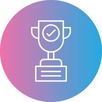 Trophy Line Gradient Circle Icon vector