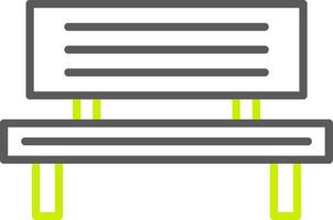 Bench Line Two Color Icon vector