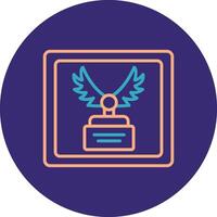 Frame Line Two Color Circle Icon vector