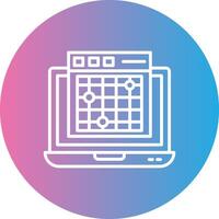 Heatmap Line Gradient Circle Icon vector