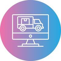 Logistics Line Gradient Circle Icon vector