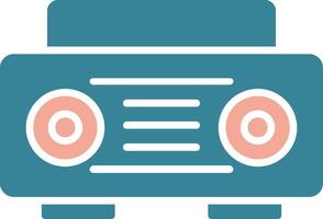 Radio Glyph Two Color Icon vector