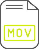 Mov File Line Two Color Icon vector