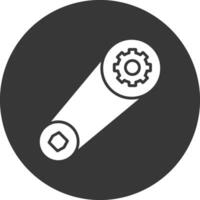 Belt Glyph Inverted Icon vector