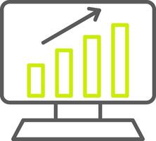 Analytics Line Two Color Icon vector