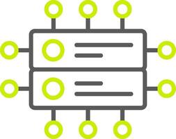 Data Network Line Two Color Icon vector