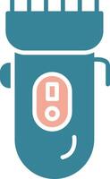 Electric Shaver Glyph Two Color Icon vector