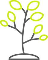 Tree Line Two Color Icon vector