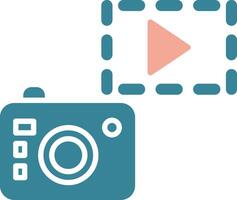 Camera Glyph Two Color Icon vector