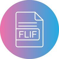 FLIF File Format Line Gradient Circle Icon vector