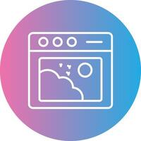 Portfolio Line Gradient Circle Icon vector