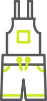 Dungarees Line Two Color Icon vector