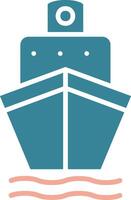 Boat Glyph Two Color Icon vector